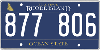 RI license plate 877806