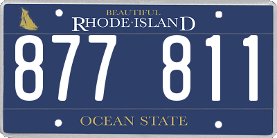 RI license plate 877811