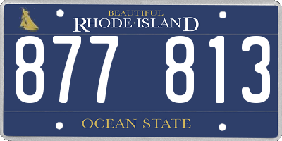 RI license plate 877813