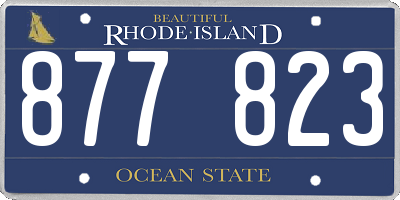 RI license plate 877823