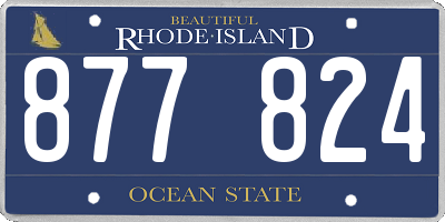RI license plate 877824