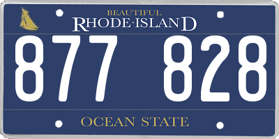 RI license plate 877828
