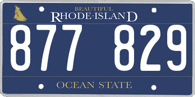 RI license plate 877829