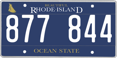 RI license plate 877844