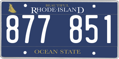 RI license plate 877851
