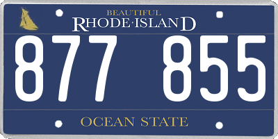 RI license plate 877855
