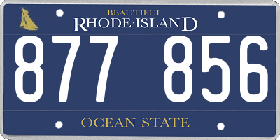 RI license plate 877856