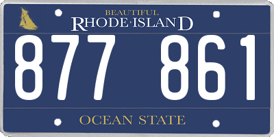 RI license plate 877861