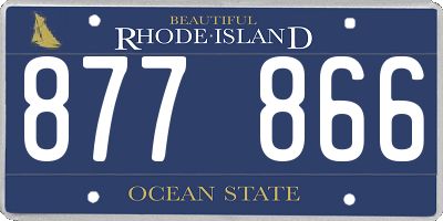 RI license plate 877866