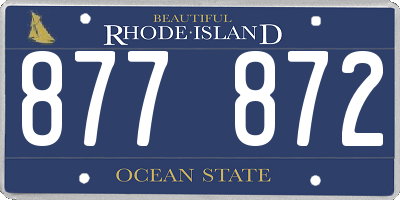 RI license plate 877872
