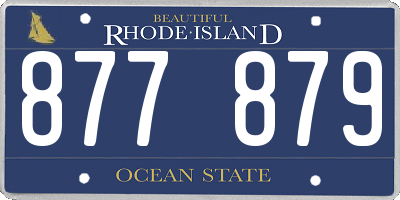 RI license plate 877879