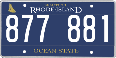 RI license plate 877881