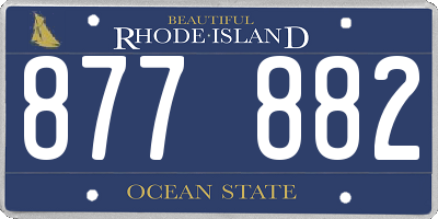 RI license plate 877882
