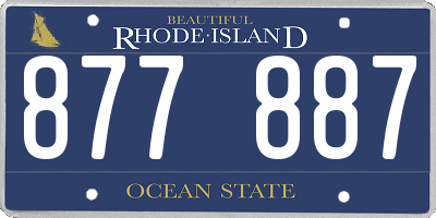 RI license plate 877887