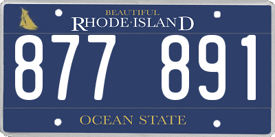 RI license plate 877891