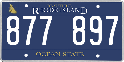 RI license plate 877897