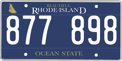 RI license plate 877898
