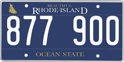RI license plate 877900