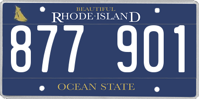 RI license plate 877901