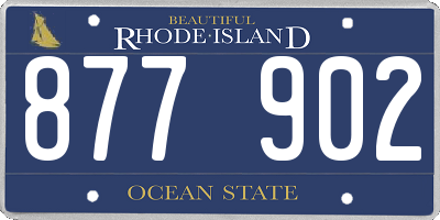 RI license plate 877902
