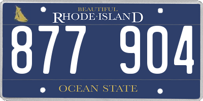 RI license plate 877904