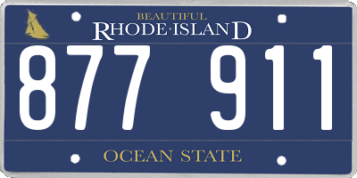 RI license plate 877911