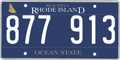 RI license plate 877913