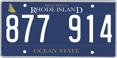 RI license plate 877914