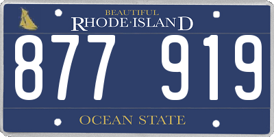 RI license plate 877919