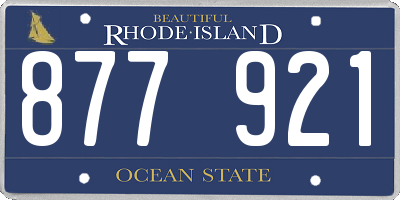 RI license plate 877921