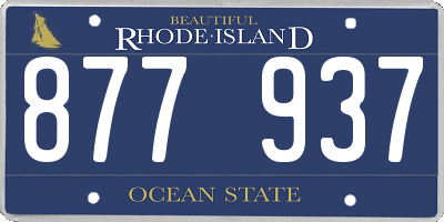 RI license plate 877937