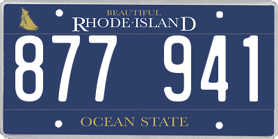 RI license plate 877941