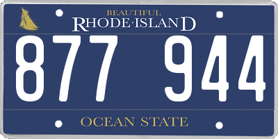 RI license plate 877944