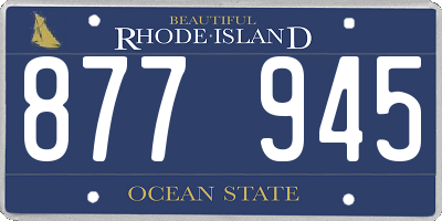 RI license plate 877945