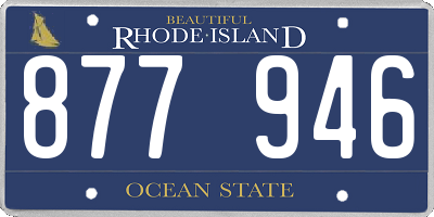 RI license plate 877946