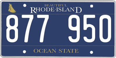 RI license plate 877950