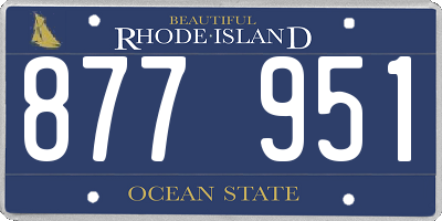 RI license plate 877951