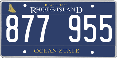 RI license plate 877955