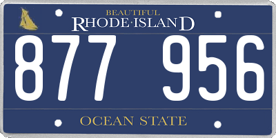 RI license plate 877956