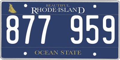 RI license plate 877959