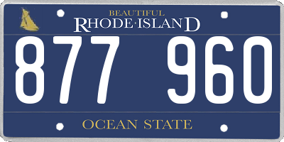 RI license plate 877960