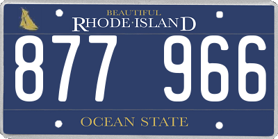 RI license plate 877966