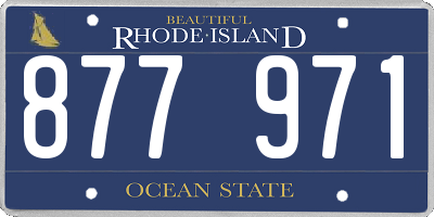 RI license plate 877971