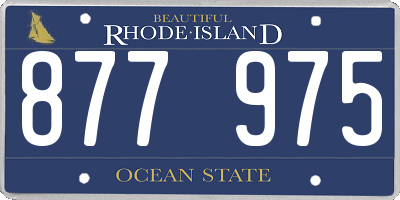 RI license plate 877975