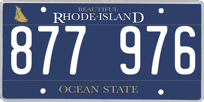 RI license plate 877976