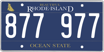 RI license plate 877977