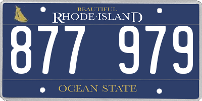 RI license plate 877979