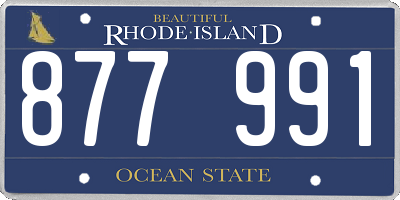 RI license plate 877991