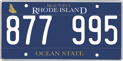 RI license plate 877995