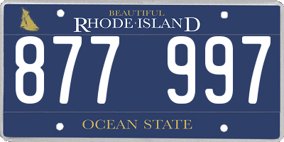 RI license plate 877997